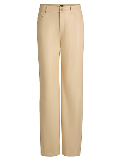 Five-Pocket Trousers Faux Leather