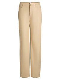 Five-Pocket Trousers Faux Leather