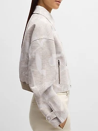 Relaxed-Fit Blazer with Floral Structure