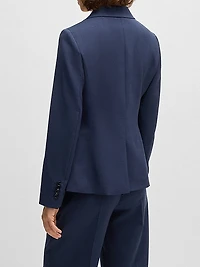 Regular-Fit Blazer in Micro-Check Virgin Wool