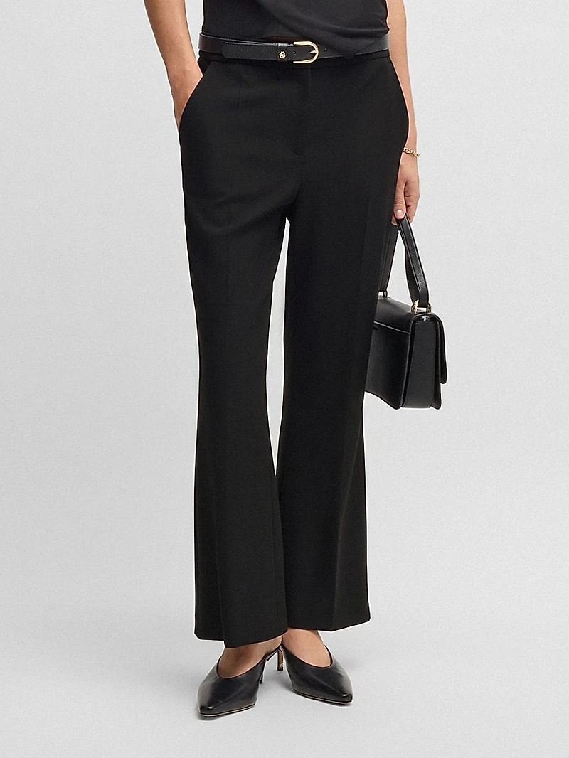 Slim-Fit Trousers with Bootcut Leg
