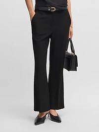 Slim-Fit Trousers with Bootcut Leg