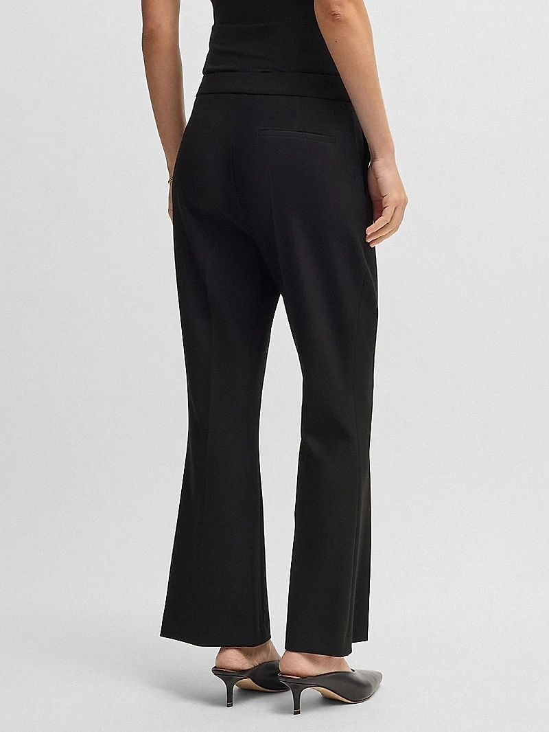 Slim-Fit Trousers with Bootcut Leg