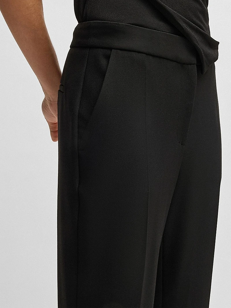 Slim-Fit Trousers with Bootcut Leg