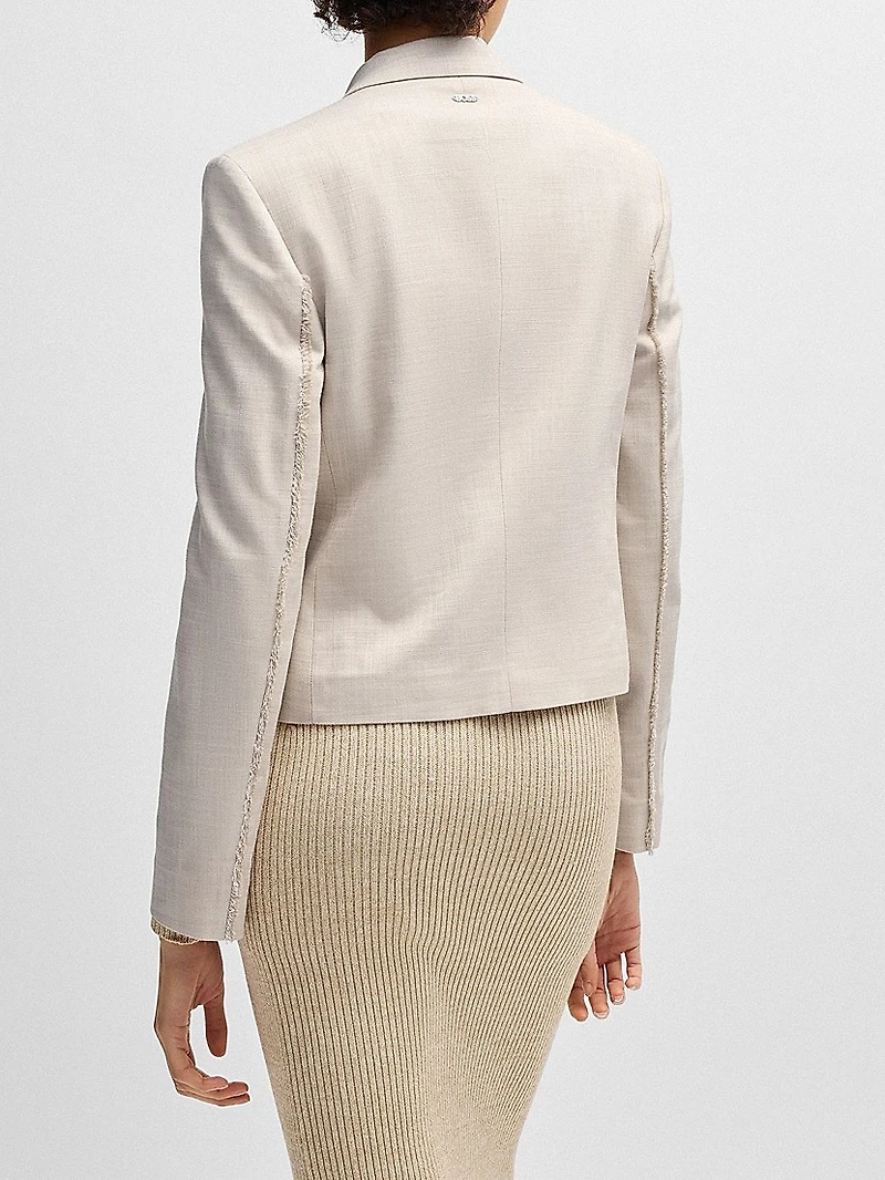 Regular-Fit Blazer Melange Stretch Fabric