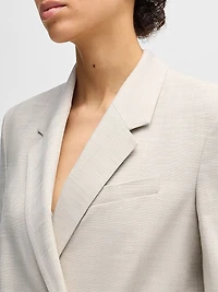 Regular-Fit Blazer Melange Stretch Fabric