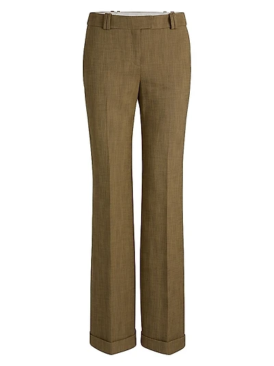 Regular-Fit Trousers Herringbone Stretch Fabric