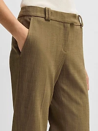 Regular-Fit Trousers Herringbone Stretch Fabric