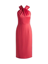 Twist-Detail Dress Stretch Fabric