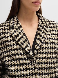 Cropped Regular-Fit Jacket Tweed