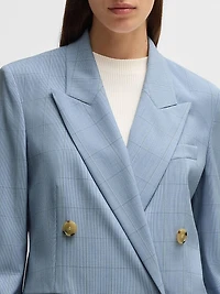 Regular-Fit Suit Jacket Checked Wool
