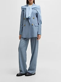 Regular-Fit Suit Jacket Checked Wool