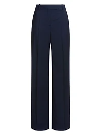 Regular-Fit Trousers in Micro-Check Virgin Wool