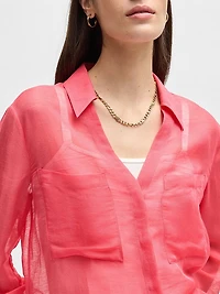 V-Neck Blouse Ramie