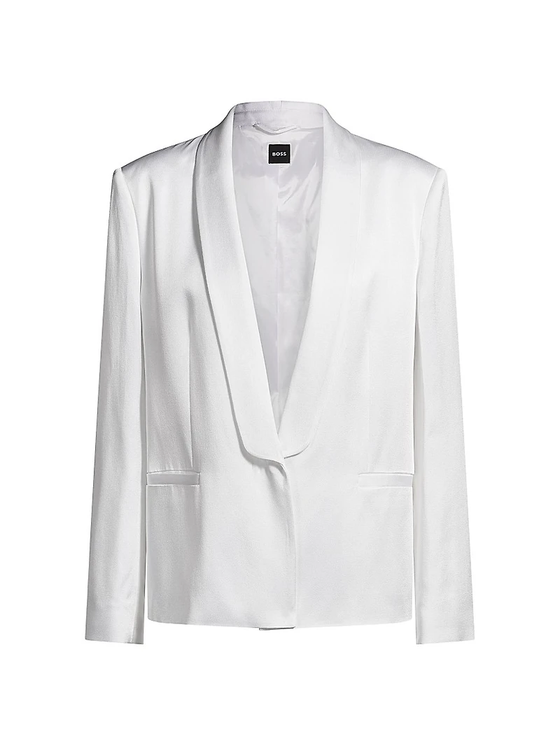 Relaxed-Fit Blazer with Shawl Lapels