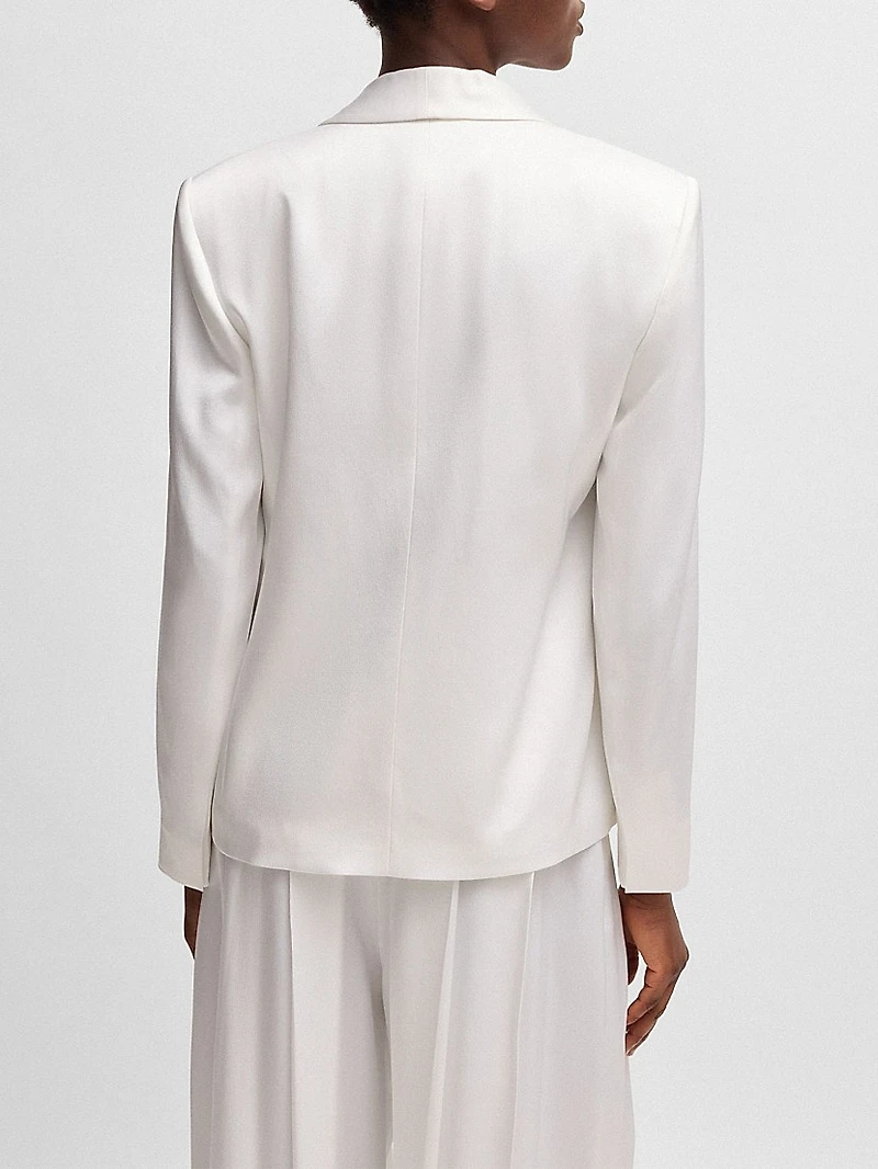 Relaxed-Fit Blazer with Shawl Lapels