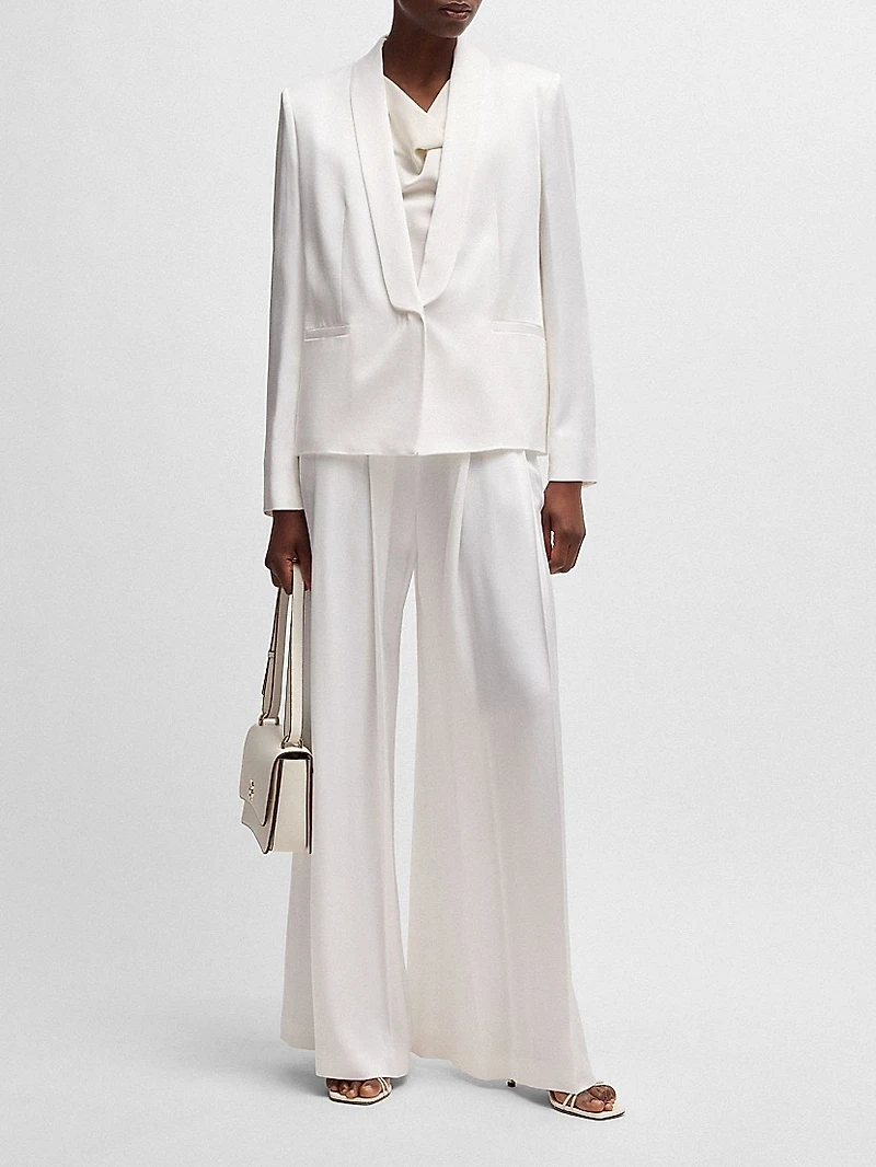 Relaxed-Fit Blazer with Shawl Lapels