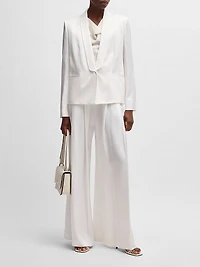 Relaxed-Fit Blazer with Shawl Lapels