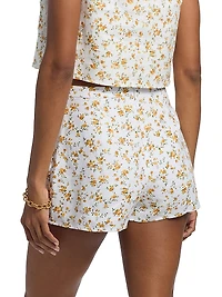 Clover Floral Linen Skort