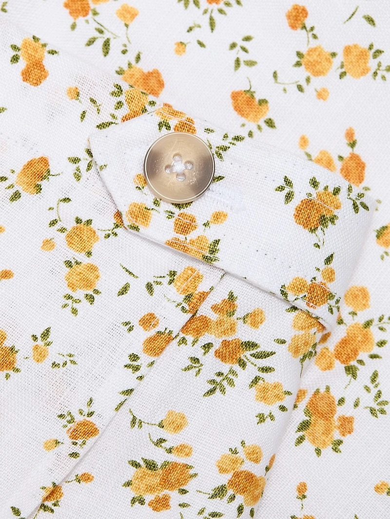 Clover Floral Linen Skort