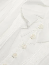 Perry Ruffle-Trim Cotton-Blend Top