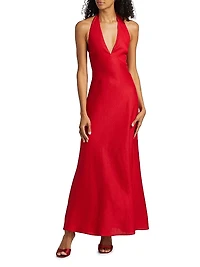 Delilah Linen Maxi Dress