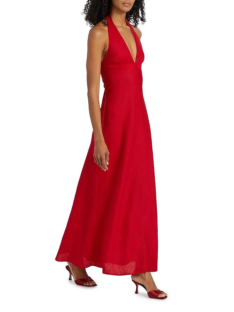 Delilah Linen Maxi Dress