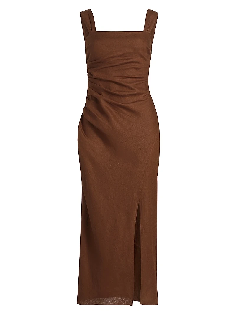 Clemente Linen Midi-Dress