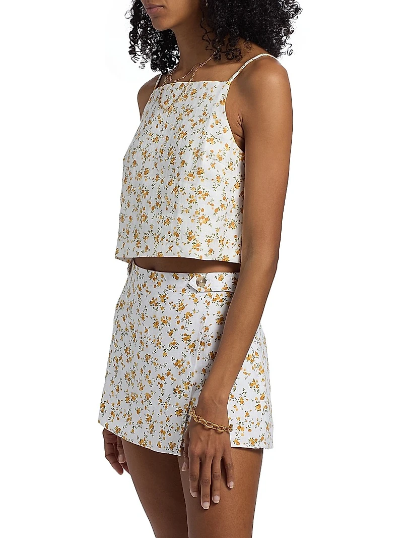 Kerri Linen Crop Top