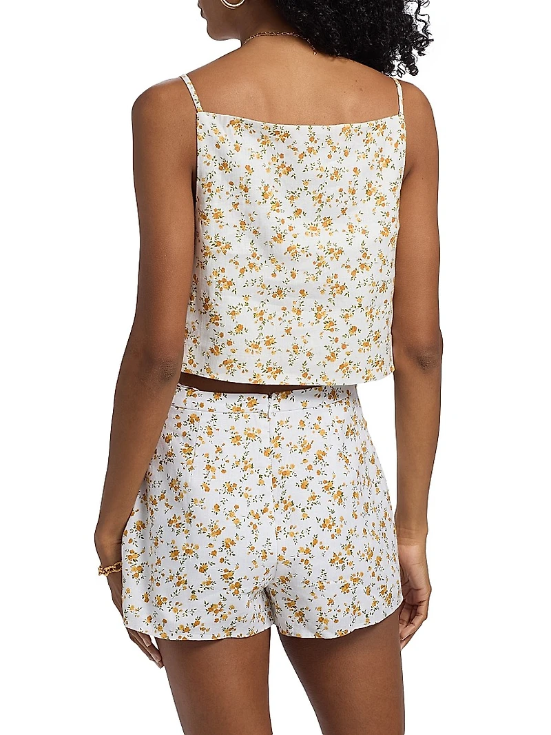 Kerri Linen Crop Top