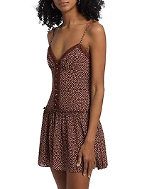 Citrus Polka Dot Minidress