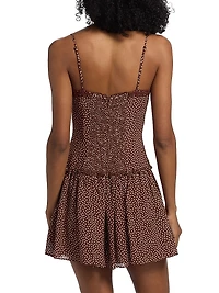Citrus Polka Dot Minidress