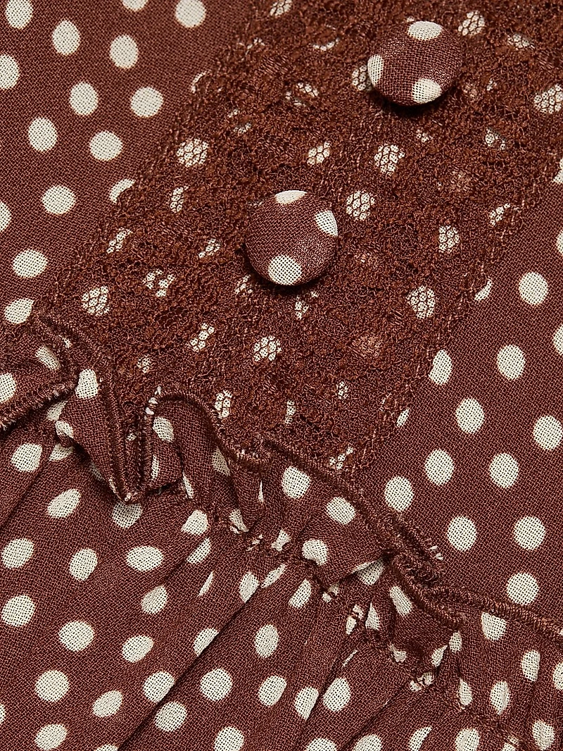 Citrus Polka Dot Minidress