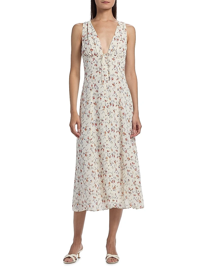 Ceara Floral Midi-Dress