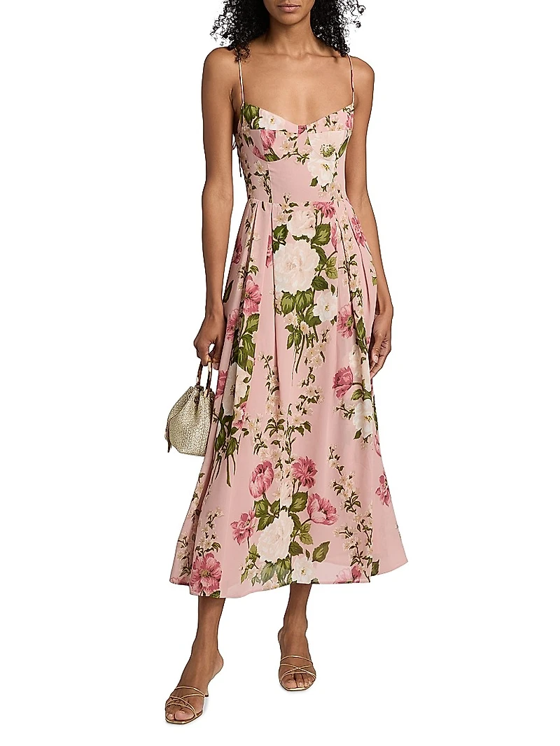 Jaelyn Floral Midi-Dress
