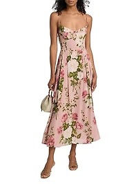 Jaelyn Floral Midi-Dress
