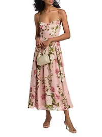 Jaelyn Floral Midi-Dress