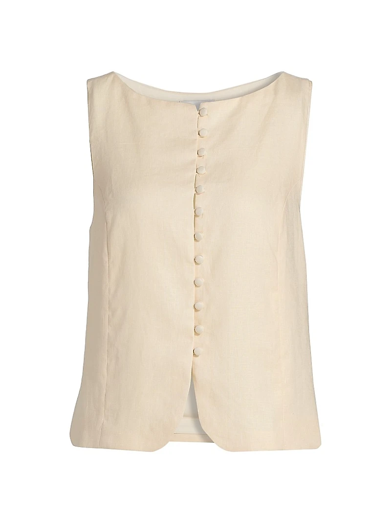 Addison Linen Vest Top