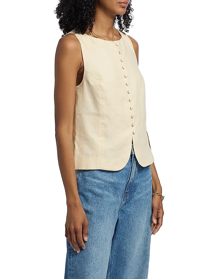 Addison Linen Vest Top