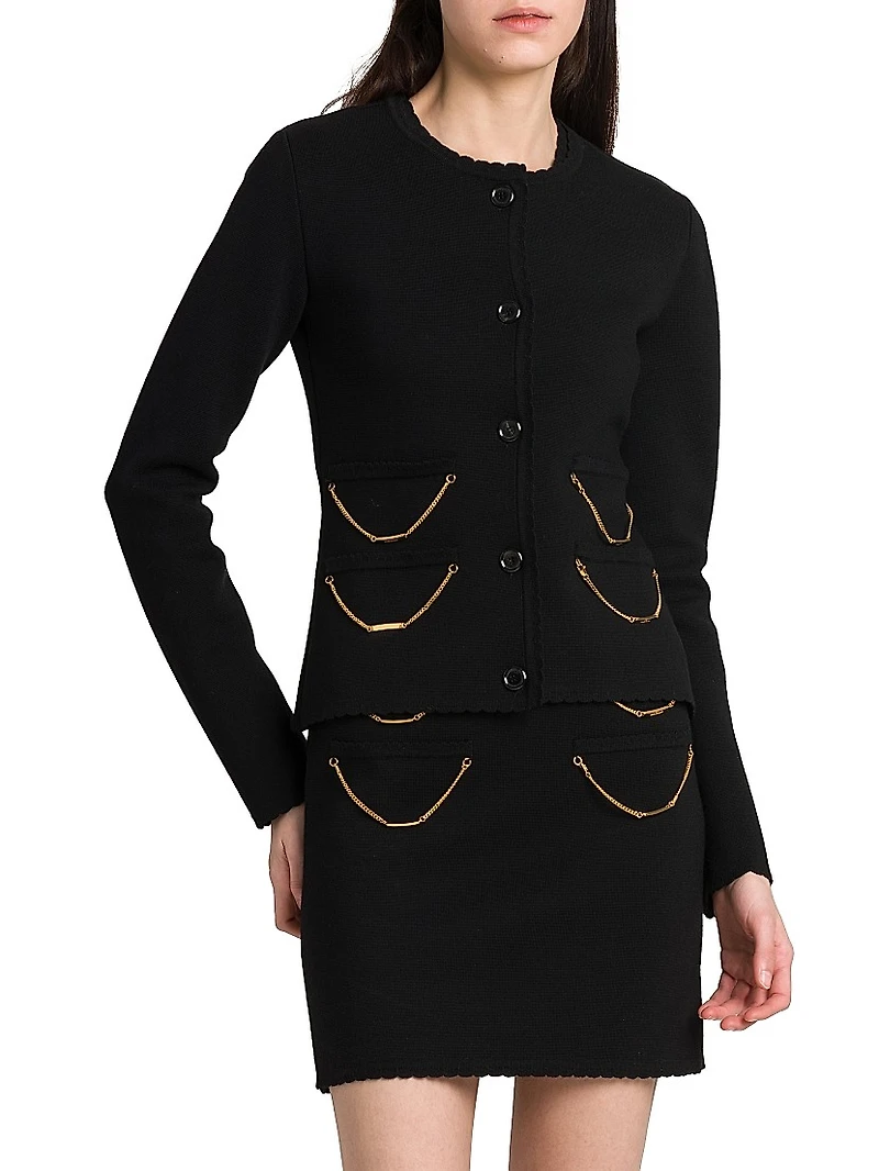 Chain Wool Cardigan
