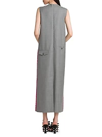 Sequined Mix Media Maxi Dress