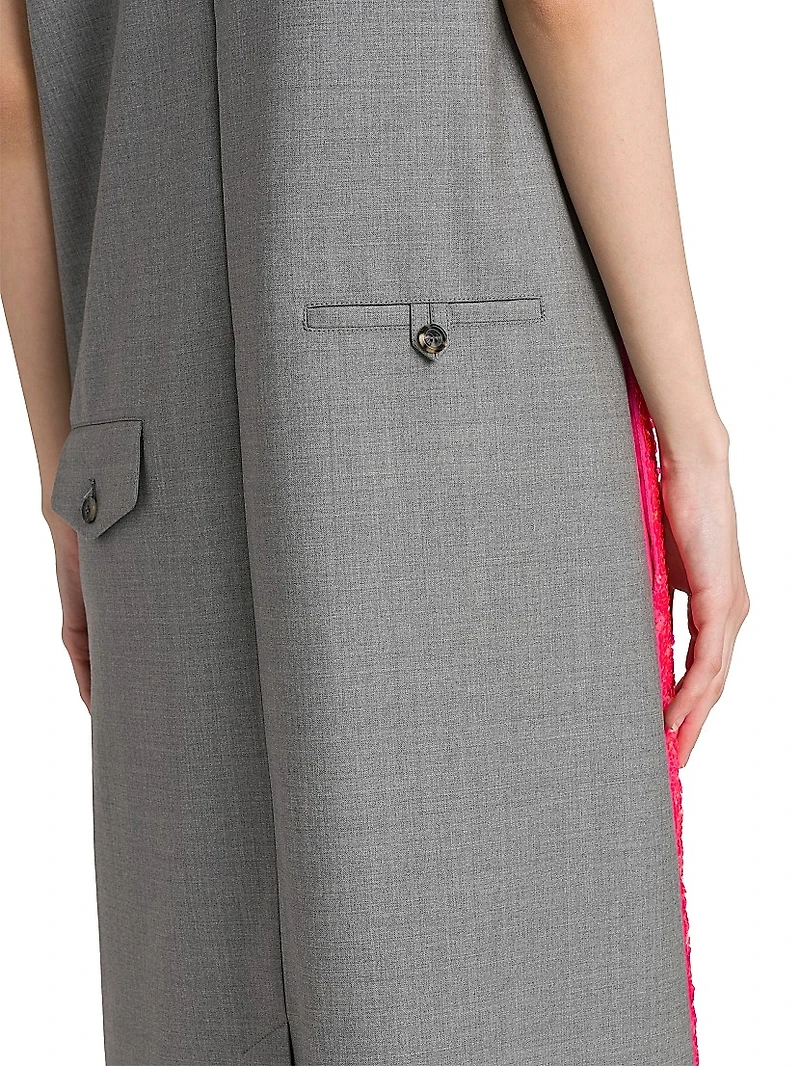 Sequined Mix Media Maxi Dress