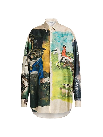 Painting Silk Twill Blouse