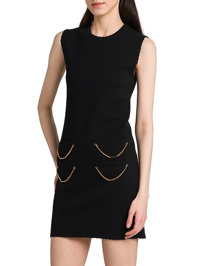 Chain Wool Minidress