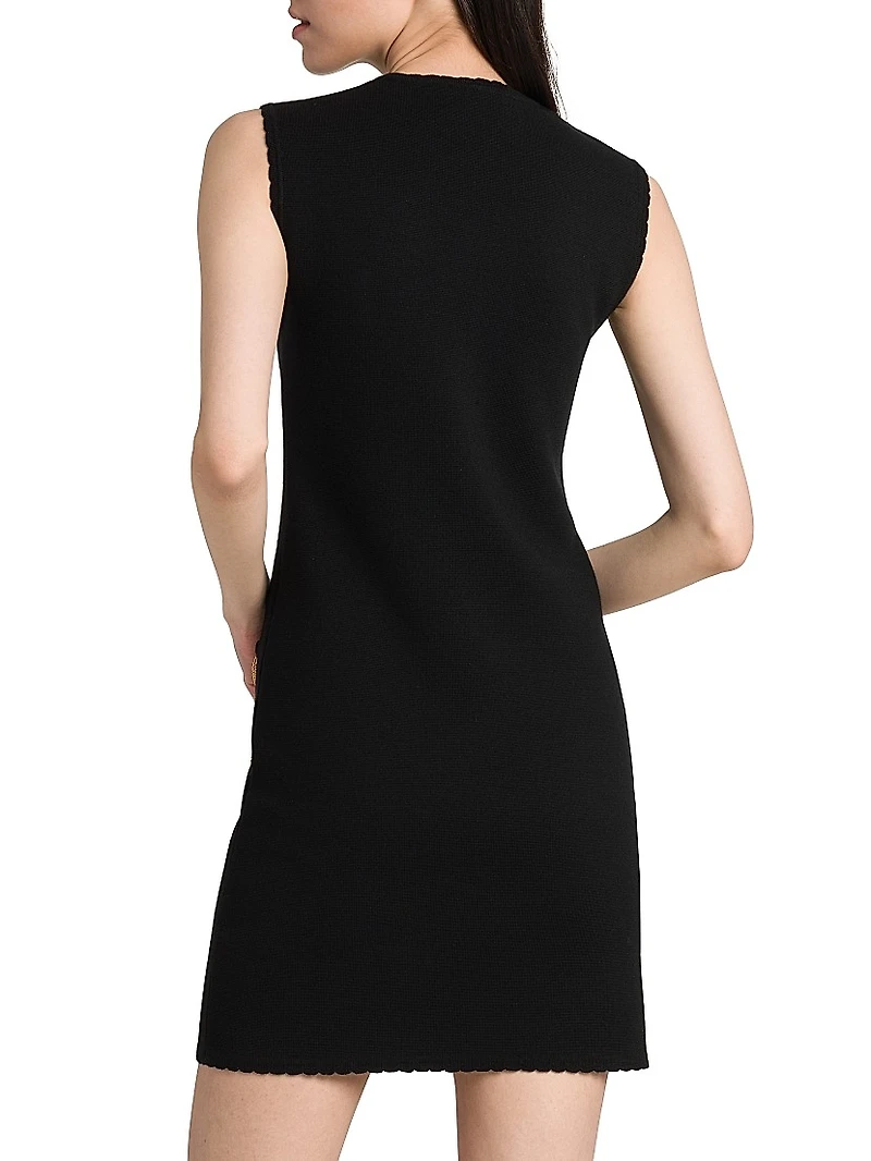 Chain Wool Minidress