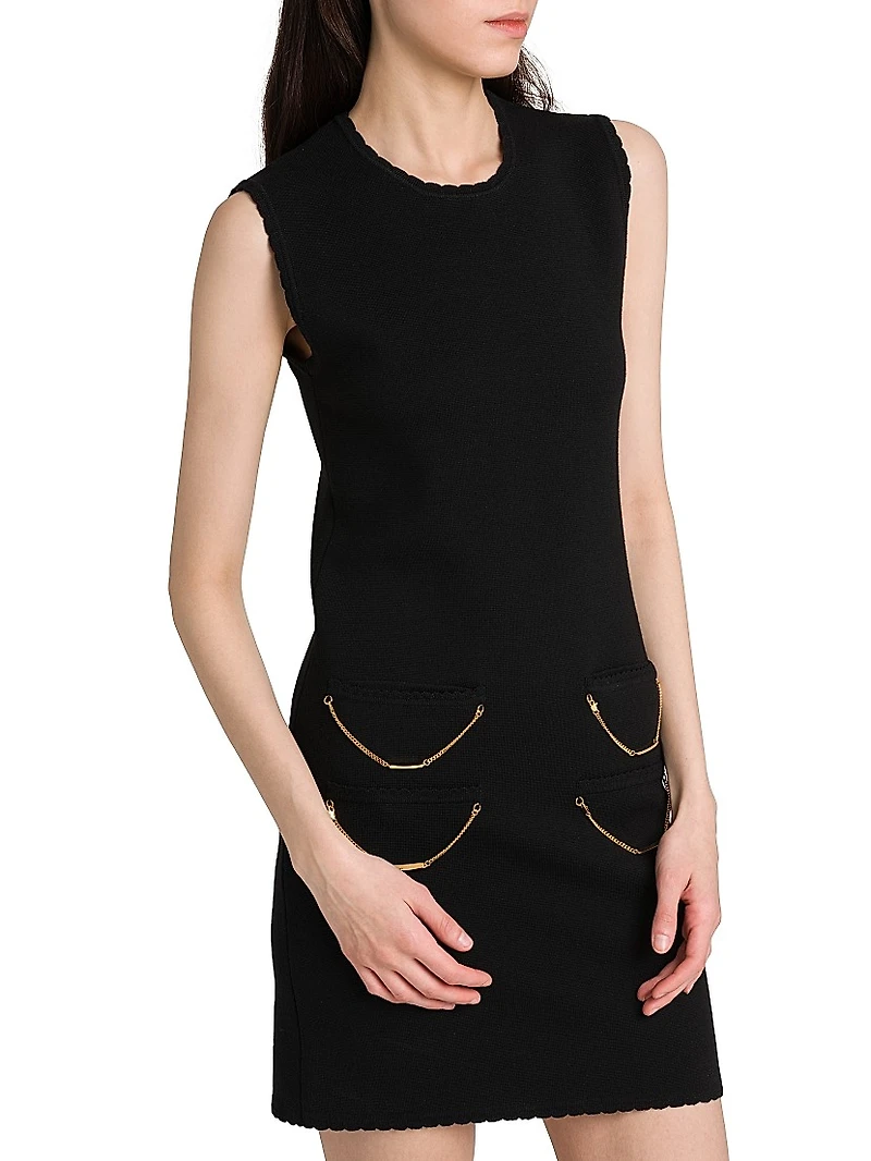 Chain Wool Minidress