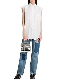 Sleeveless Stretch Poplin Blouse