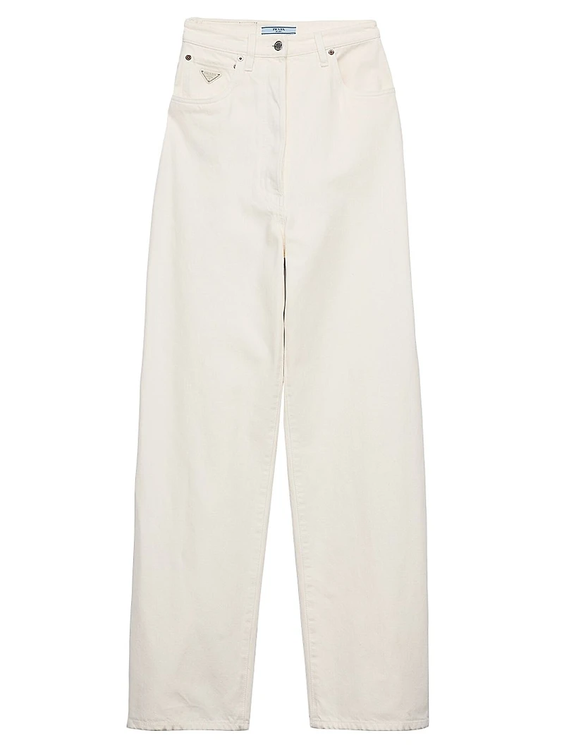 Wide-Leg Denim Jeans