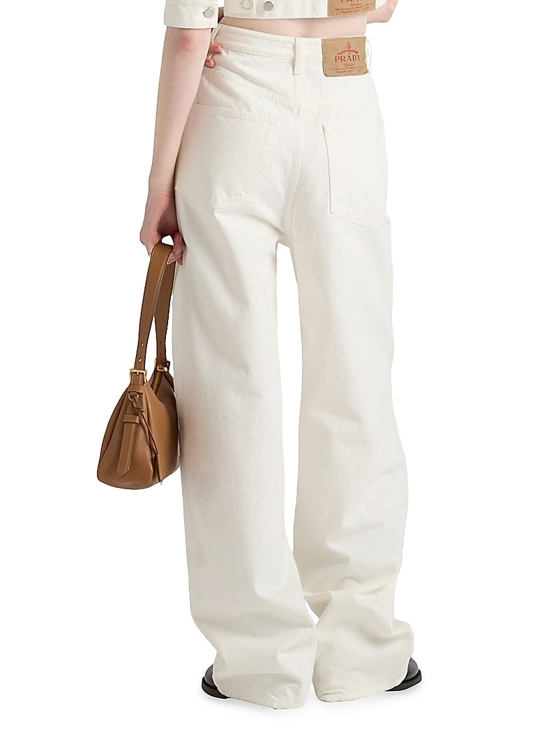 Wide-Leg Denim Jeans