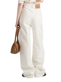 Wide-Leg Denim Jeans